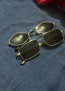 Vintage Gold Frame Sunglasses - Two Pairs