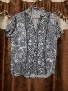 Abstract Pattern Button Down Shirt