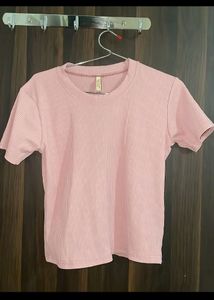 Pink Ribbed Lounge Set