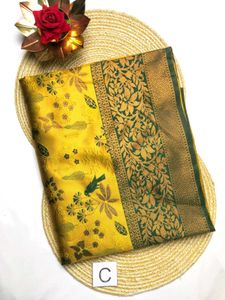 Green &amp; Blue Silk Saree