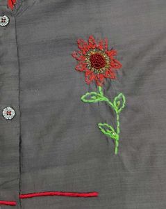 Grey Designer Kurta Set 38 Size.