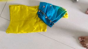 Blue And Yellow Lahenga For Festive Wear ☺️