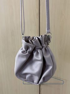 Cute Lilac Drawstring Sling/Crossbody Bag