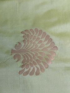 Light green borderless soft silk saree..