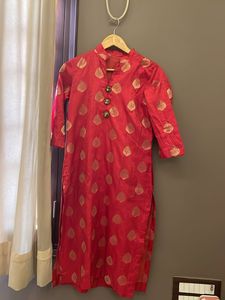 Collar Silk Kurta