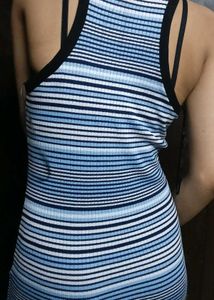 Striped Sleeveless Mini Dress