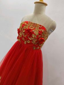 Stunning Red &amp; Gold  Gown