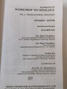 Workshop Technology Vol 1 And Vo 2