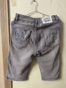Gray Denim Shorts