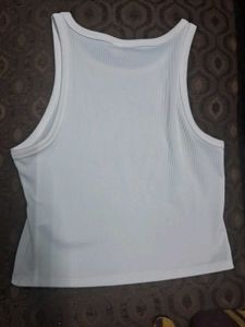 White Sleeveless Tank Top