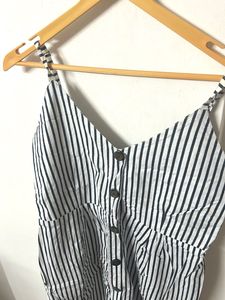 xl Striped Button-Down Sundress