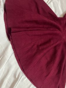 Maroon Flared Dress