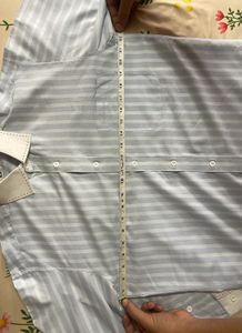 Light Blue And White Striped Korean Shirt