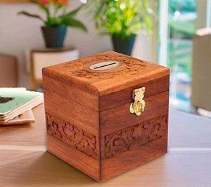 Vintage Floral Carved Wooden Box