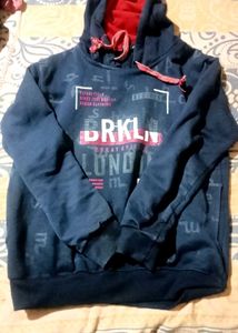 Stylish Blue Graphic Hoodie