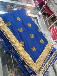 Blue Embellished Saree