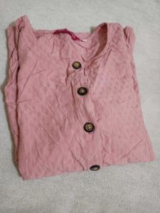 Cute Baby 🌸 Pink Button-Down Top
