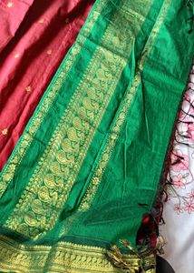 Womens Traditional pure cotton Saree with blouse