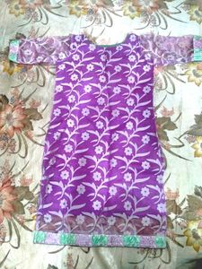 Lavender And Light Green Sharara Set
