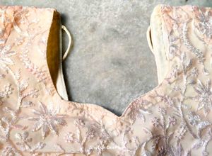 Peach Floral Embroidered Kurti