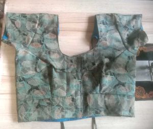 Green Printed Blouse