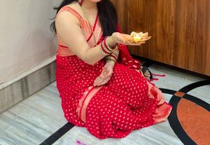 Pure Georgette Red Saree