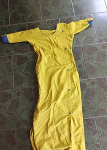 Yellow Cotton Kurta