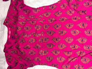 Pink Paisley Print Top