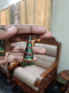 Green Patakha Earrings