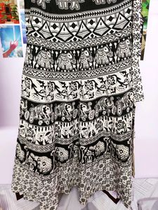 Black & White Wrap Skirt