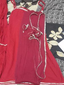 Maroon Kurta Sharara Set