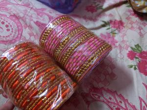 PINK🩷&amp; ORANGE 🧡 BANGLES