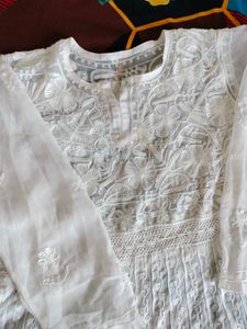 Combo Of 2 Chikankari Anarkali Kurtis With Inner