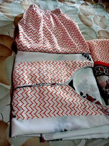 Pure Cotton Kurti Set Ke Sath New Sare