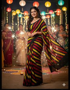Striped Festive Saree
