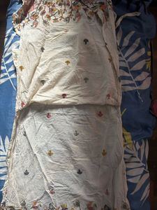 Tailored / Hand Stitched Embroidered White Kurta