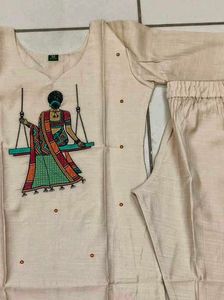 Elegant Printed Kurta Set, 2 Piece Set