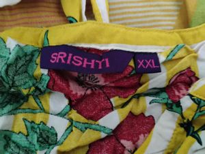Yellow Floral Dress From Sristi