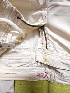 White Embroidered Trouser