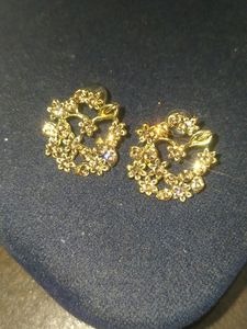Gold Flower Stud Earrings