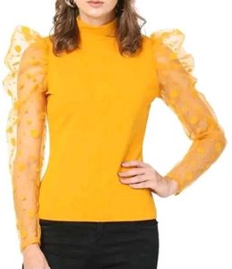 Yellow Net Top