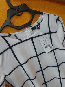 Grid Print Bodycon Dress