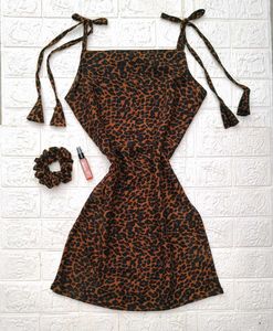 Strapped Leopard Print Short Kurti 🫶🏻