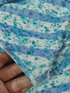 Striped Green And  Blue T-Shirt
