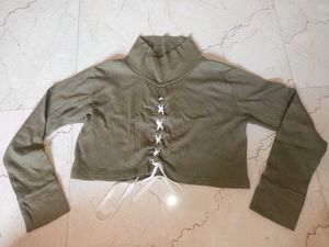 🟢Sale!!! Olive Crop Top🟢