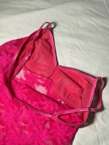 Pink Lace Lingerie Set