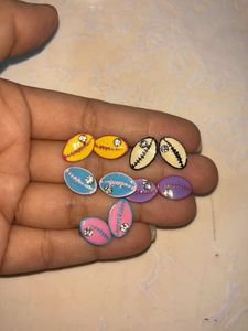 Rugby shaped earrings
