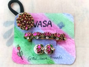Hairclip Sareepin And Rubber Band Combo