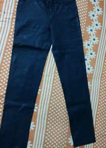 Men Semi Formal Shiny Black Pant