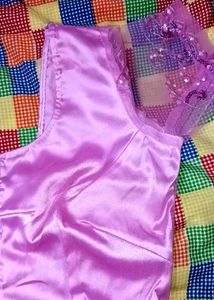 Rose Pink Net saare With sequins Jal Work❤